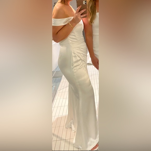 Watters White Satin Dress - Picture 2 of 6